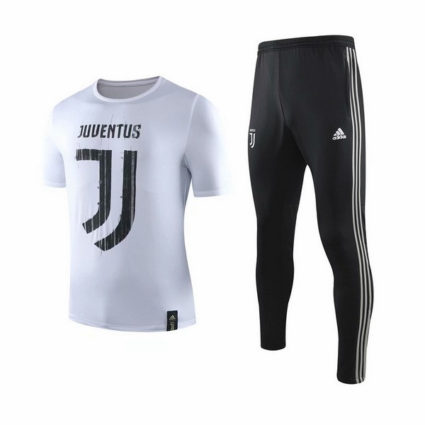 Camiseta de Entrenamiento Juventus Conjunto Completo 2019 2020 Negro Blanco